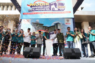 Tempo Scan kembali menghadirkan program Mudik Gratis bertema “Mudik Sepenuh Hati 100% Indonesia dari Generasi ke Generasi Bersama Membangun Negeri”. (dok. Tempo Scan).