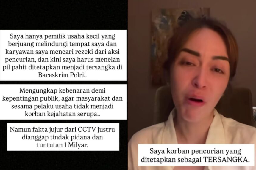 Setelah lima bulan memilih diam, Nabilah O’Brien mengungkap dirinya menjadi tersangka usai melaporkan dugaan pencurian di restorannya. Foto: Tangkap layar IG @nobabrien