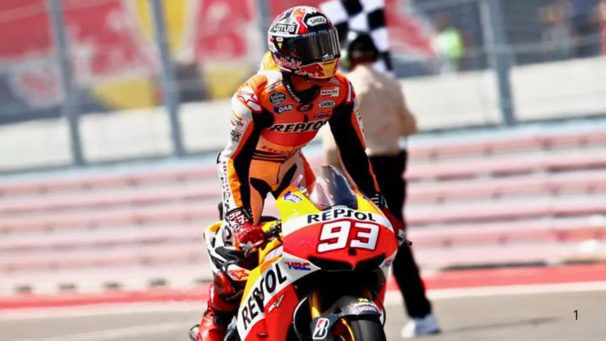 Marc Marquez saat pertama kalinya memenangkan balapan MotoGP Austin tahun 2013 silam bersama Repsol Honda Racing Team. (Foto: motogp.com)
