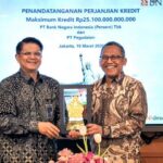 Penandatanganan Perjanjian Kredit (PK) antara pihak BNI dan Pegadaian yang berlangsung di Jakarta pada Selasa (10/3/2026). Foto: Dok BNI