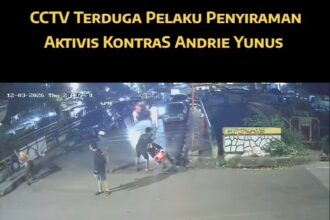 Aktivis Andrie Yunus sesaat setelah disiram air keras oleh oknum. Foto: Tangkap layar CCTV IG @bangm3lky
