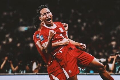 Gol perdana Beckham Putra bersama Tmnas Indonesia. Foto: Instagram @timnasindonesia