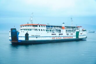 PT ASDP Indonesia Ferry (Persero) kerahkan kapal perbantuan KMP Prima Nusantara milik PT Jembatan Nusantara (JN) ke lintasan Ketapang–Gilimanuk. (dok. ASDP).