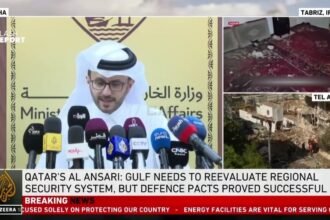 Juru bicara Kementerian Luar Negeri Qatar, Majed Al-Ansari. Foto: Al Jazeera / X @AdameMedia