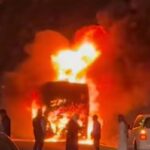 Detik-Detik Mencekam! Bus Jamaah Umrah Indonesia Terbakar di Jalan Menuju Madinah
