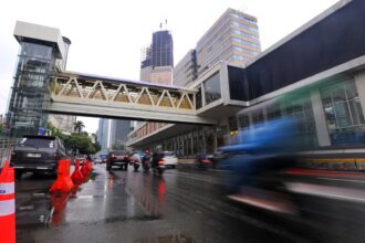 JPO pertama di Jakarta yang berada di kawasan Sarinah, Jakarta Pusat pasca direvitalisasi.(Foto istimewa)