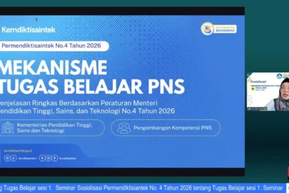 Sosialisasi secara daring terkait program belajar PNS. Foto: Dok Humas