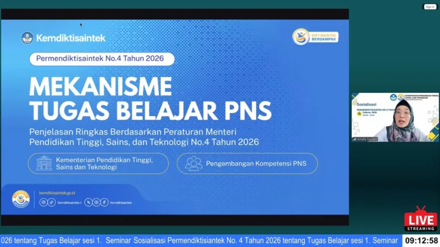 Sosialisasi secara daring terkait program belajar PNS. Foto: Dok Humas