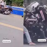 Nahas kecelakaan maut Harley Davidson dan Jupiter MX di Jalan Nasional Purworejo–Wates, Kulon Progo, Minggu (1/3/2026). Foto: IG @ulujamitv