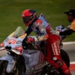 Pembalap Ducati Marc Marquez alami pecah ban dan gagal finis di MotoGP 2026 di Sirkuit Buriram, Thailand. Foto : Ist