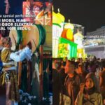 Dari tabuhan 1.000 bedug, pawai obor, hingga pertunjukan laser dan dancing fountain semua menyatu jadi satu perayaan takbiran yang spektakuler di kawasan Bundaran HI, Jumat (20/3/2026) malam. Foto: Tangkap layar IG @jkt.spotseeker