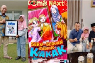 Abia Fildzah Amryna, siswi kelas VI SD Negeri 21 Kota Lubuklinggau berhasil menembus penerbit nasional melalui naskah karyanya yang berjudul Aku Ingin ke Jepang. Foto: Ist