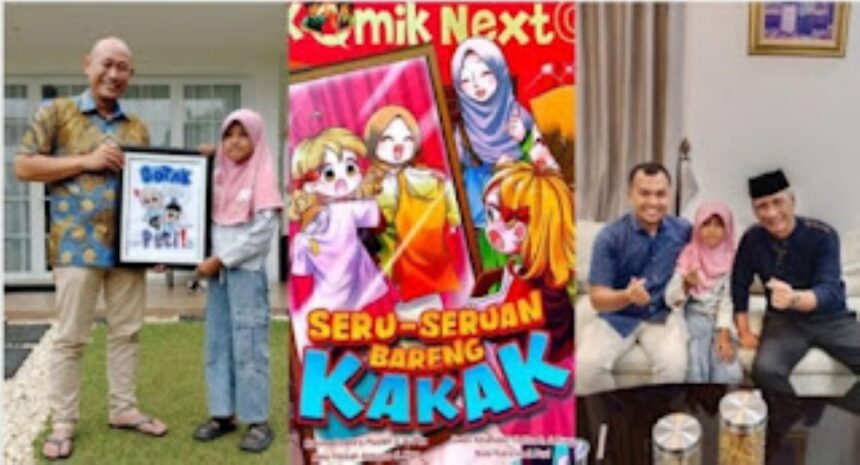 Abia Fildzah Amryna, siswi kelas VI SD Negeri 21 Kota Lubuklinggau berhasil menembus penerbit nasional melalui naskah karyanya yang berjudul Aku Ingin ke Jepang. Foto: Ist