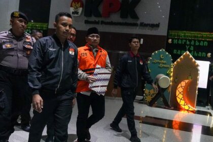 KPK menahan eks Menag Yaqut Cholil Qoumas terkait dugaan tindak pidana korupsi pembagian kuota haji. Foto: dok. KPK