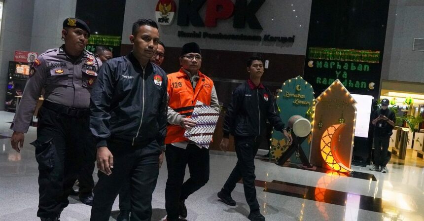 KPK menahan eks Menag Yaqut Cholil Qoumas terkait dugaan tindak pidana korupsi pembagian kuota haji. Foto: dok. KPK