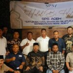 Serikat Perusahaan Pers (SPS) Provinsi Aceh gelara halal bi halal di Aula 3 In 1, Lambhuek, Banda Aceh, Rabu (8/4/2026). Foto: Ist