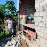 Tembok rumah warga di Kabupaten Minahasa, Sulawesi Utara rusak akibat gempa. Foto : BPBD Kabupaten Minahasa