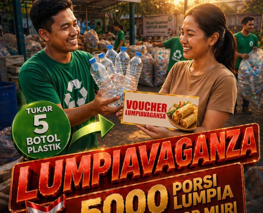 Pemkot Semarang menghadirkan inovasi kreatif yang menggabungkan kepedulian lingkungan dengan pelestarian kuliner khas daerah melalui program "Tukar Botol Dapat Lumpia". Foto: Pemkot Semarang