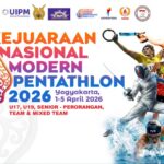Para atlet yang akan berlaga di Kejurnas Modern Pentathlon 2026 mulai menjajal venue disiplin anggar di Komplek AAU Yogyakarta. Anggar merupakan satu dari lima disiplin modern pentathlon selain lari, menembak, renang dan obstacle