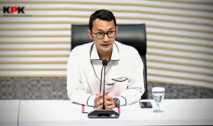 Juru Bicara KPK, Budi Prasetyo. Foto: Live streaming YT @kpkri