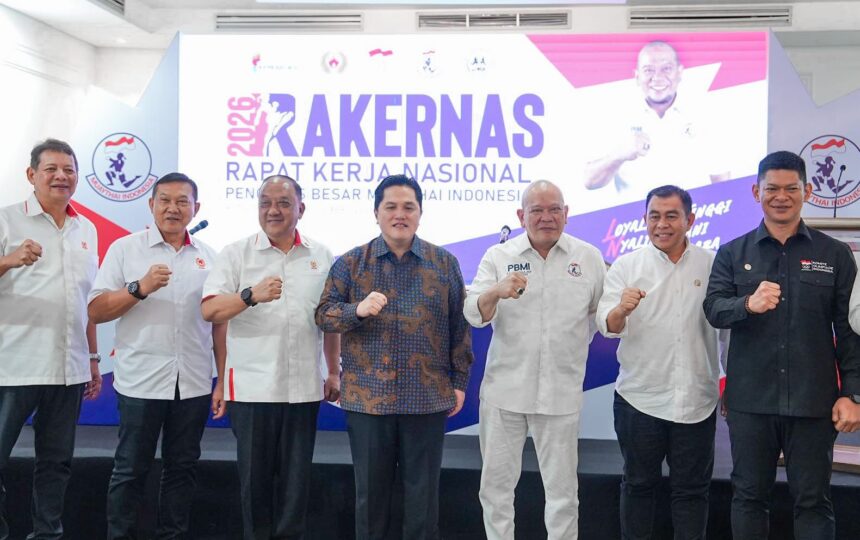Rakernas Muaythai Indonesia 2026, Menpora Apresiasi Kepemimpinan, LaNyalla Dorong Prestasi serta Industri Olahraga.foto/PB Muaythai