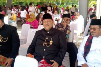 Ketua Umum Forum Lintas Ormas (FLO), Juaini saat menghadiri acara lebaran Betawi. Foto: Sofian/ipol.id