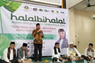 Wali Kota Tangerang Selatan, Benyamin Davnie memberikan sambutan. Foto/ifoed