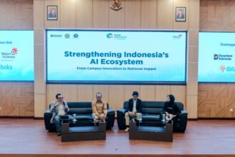 Program Data Unboxed @Campus bertajuk “Strengthening Indonesia’s AI Ecosystem: From Campus Innovation to National Impact” yang digelar di Auditorium Universitas Udayana, Bali, Jumat (10/4). Foto: Telkom Indonesia