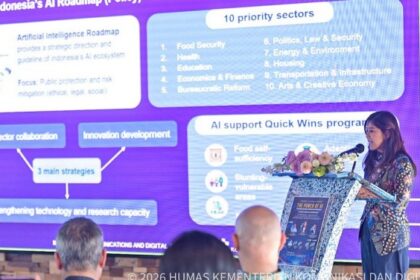 Menteri Komunikasi dan Digital Meutya Hafid mengatakan Ekosistem digital yang kuat dan pertumbuhan ekonomi digital yang pesat menjadi modal penting dalam mendorong adopsi AI secara luas. Foto: Humas Kemkomdigi