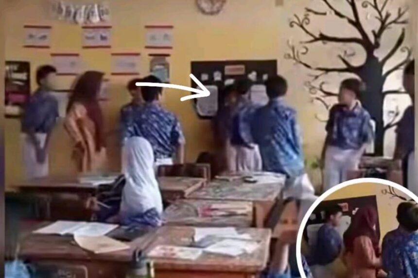 Seorang siswa SMP di Kota Jambi menjadi korban pengeroyokan oleh teman sekelasnya saat jam pelajaran berlangsung. Foto: TikTok @ahmadmuzirofficial