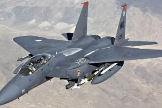 Pesawat tempur F-15 Amerika Serikat. Foto: Pinterest