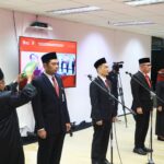 Pelantikan sejumlah pejabat OJK di Jakarta, Rabu (1/4/2026). Foto: OJK