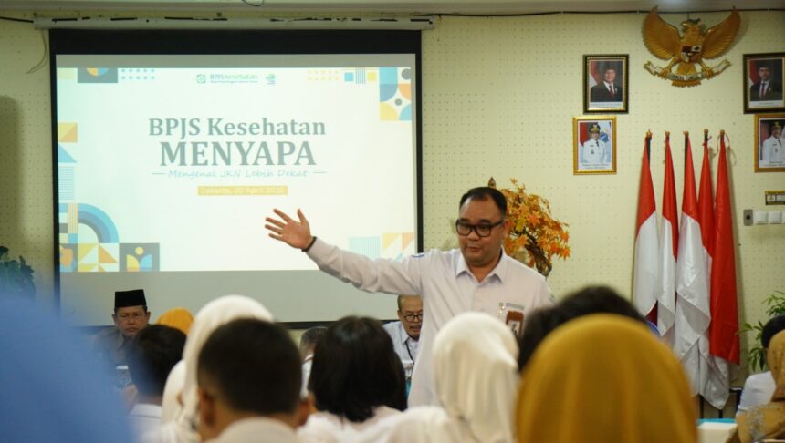 BPJS Kesehatan menghadirkan program “BPJS Menyapa” sebagai ruang menyerap aspirasi dan respons cepat bagi peserta Program Jaminan Kesehatan Nasional (JKN) di SMA 8 Jakarta pada Senin (20/4/2026) pagi. (istimewa/dok. BPJS Kesehatan).
