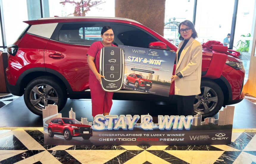 Melalui program “Stay & Win”, Waringin Hospitality Hotel Group resmi menyerahkan hadiah utama berupa mobil Chery Tiggo Cross Premium setelah periode program Juni 2025–Februari 2026. Foto: dok/Ist