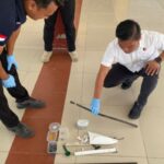 Polisi melakukan olah TKP kasus senapan yang menewaskan siswa SMP di Siak, Rabu (8/4/2026). Foto: dok. Polres Siak