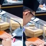 Anggota DPRD Jember terekam kamera diduga merokok sekaligus bermain game di tengah rapat pembahasan stunting. Foto: Tangkapan layar Instagram @pak_jitu