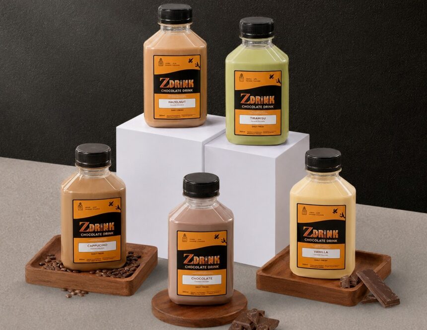 Zdrink, usaha minuman asal Jakarta Barat yang mengembangkan minuman cokelat siap seduh berbahan kakao pilihan khas Lampung. Foto: Dok BRI