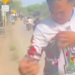 Korban penusukan debt collector di kawasan Marunda, Cilincing, Jakarta Utara. Foto: Tangkapan layar Instagram @jabodetabek24info