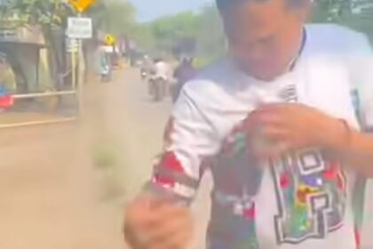 Korban penusukan debt collector di kawasan Marunda, Cilincing, Jakarta Utara. Foto: Tangkapan layar Instagram @jabodetabek24info