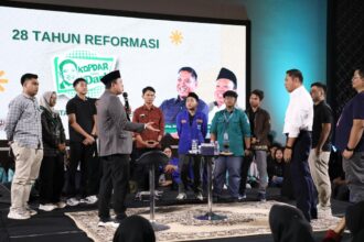 Menteri Nusron saat menyampaikan gagasannya terkait tanah ulayat di Solo Jateng. Foto: Dok Humas