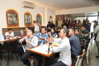 Kegiatan silaturahmi awak media dengan jajaran Dinas Penerangan Angkatan Darat (Dispenad). Foto: Dispenad