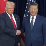 Pertemuan Xi jinping dan Donald Trump. Foto: Tangkapan layar dws