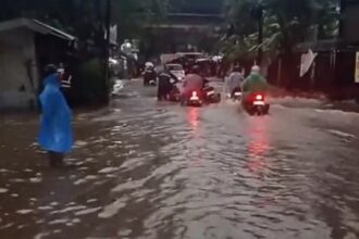 Banjir di Jakarta. Foto: Tangkapan layar X