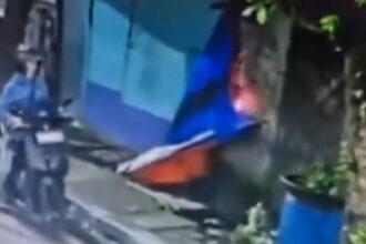 Pelaku pembakaran di Matraman. Foto: Tangkapan layar berita matraman