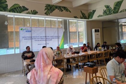 BPJS Ketenagakerjaan Kantor Cabang Jakarta Pluit gelar monev dan sosialisasi Gerakan RT/RW dan Tempat Ibadah Sadar Jaminan Sosial Ketenagakerjaan. Foto: Ist