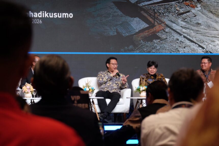 Direktur Utama PT Arsari Tambang, Aryo P S Djojohadikusumo, dalam forum industri pertambangan dan metalurgi Met Connex 2026 di JCC, Jakarta, Selasa (12/5/2026). Foto: Ist
