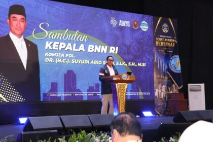 Kepala BNN RI, Komjen Pol Suyudi Ario Seto dalam kegiatan pelantikan 3.717 pelajar dan guru sebagai agen 'Sobat Ananda Bersinar' dalam mencegah penyalahgunaan narkoba di lingkungan pendidikan di Jakarta, Rabu (6/5/2026). Foto: Ist