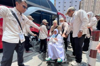 Kloter pertama jemaah haji Indonesia tiba di Makkah. Foto: Kemenhaj