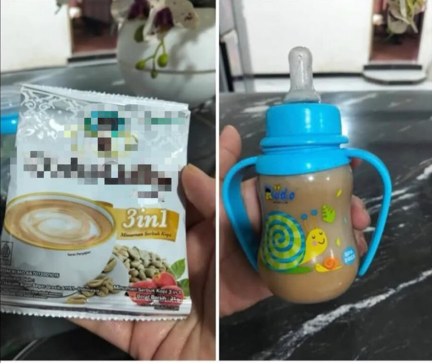 Aksi orangtua memberi susu kental manis (SKM) dan kopi sachet ke anak balita menuai sorotan tajam. Foto: IG @official.indeed