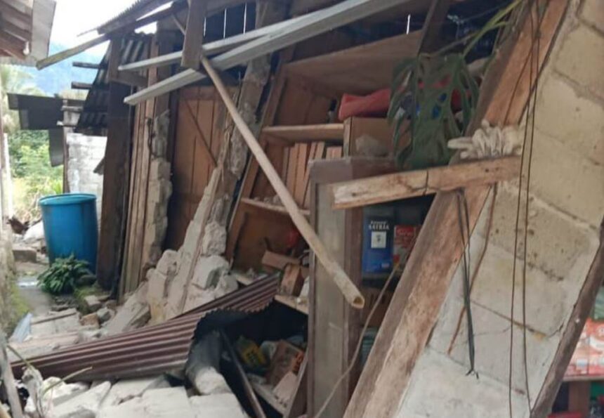 Rumah warga rusak akibat gempa mengguncang Kabupaten Sigi, Sulawesi Tengah, Selasa (16/6/2026). Foto: BPBD Kabupaten Sigi